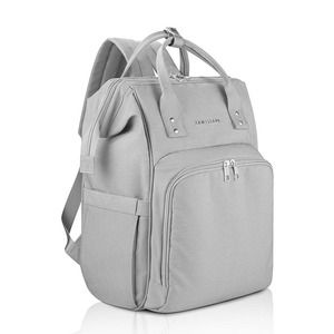 AMILLIARDI Diaper Bag Backpack Grey Insulated New